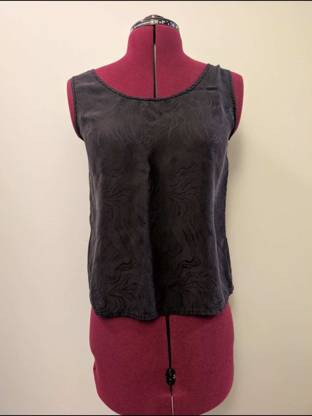 delicates Black Swirl  Scoop Neck Camisole